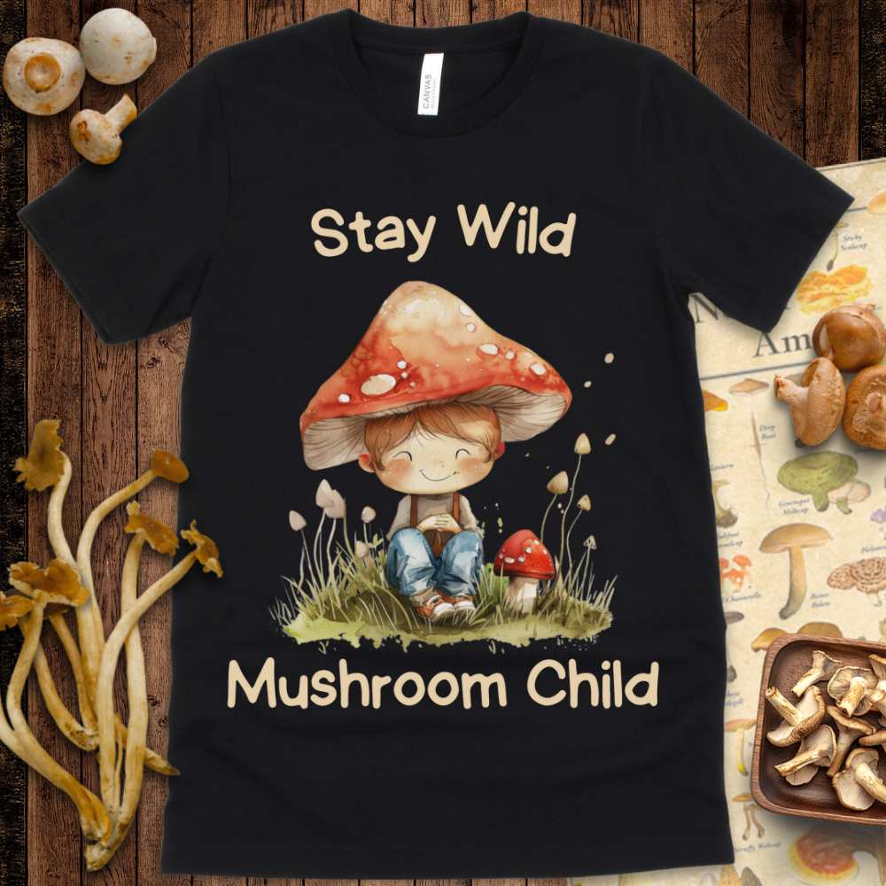 Stay Wild Mushroom Child Tee