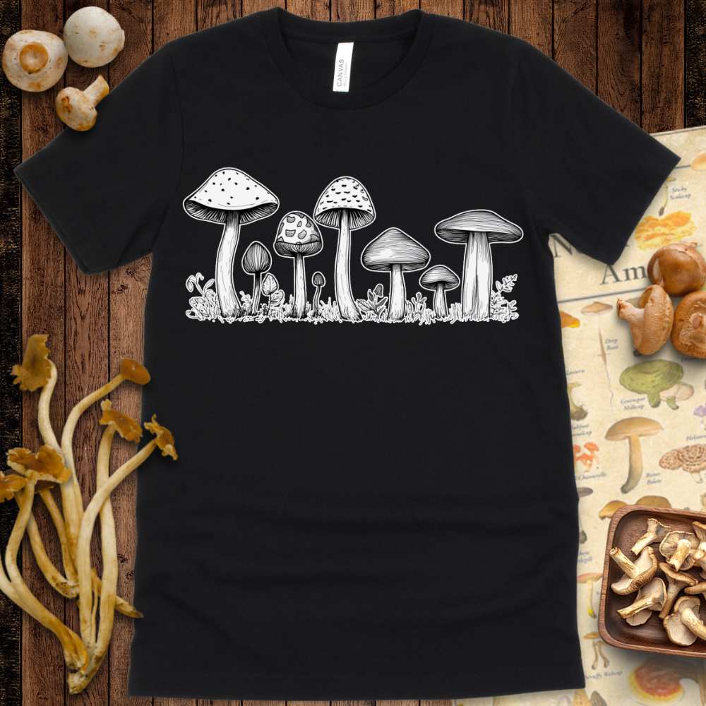 White Fungi Art Tee