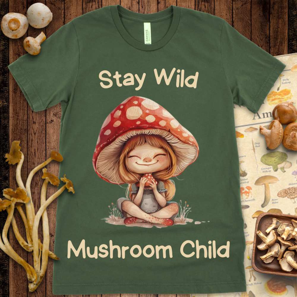 Stay Wild Mushroom Child Tee