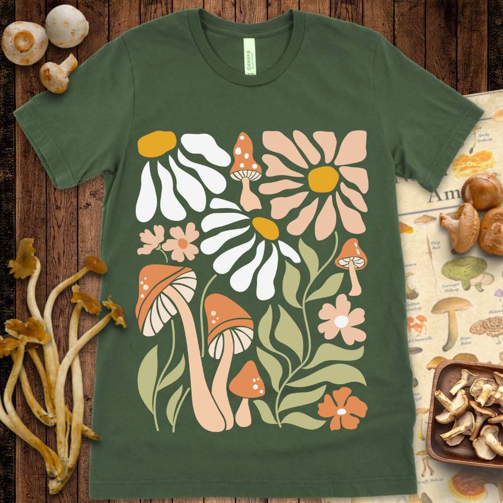 Boho Shroom & Flower Tee