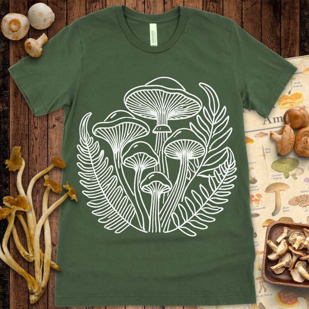 Fungi & Ferns Line Art Tee