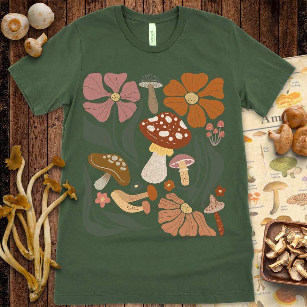 Boho Shroom & Flower Tee