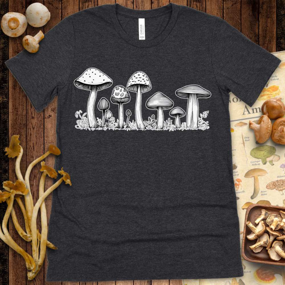 White Fungi Art Tee