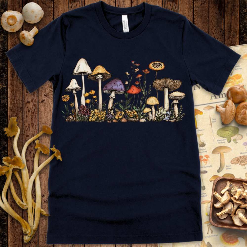 Line Art Fungi Fauna Tee