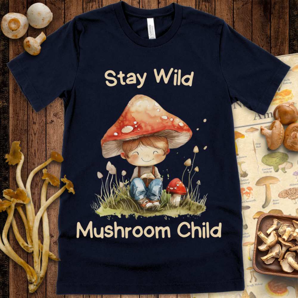 Stay Wild Mushroom Child Tee