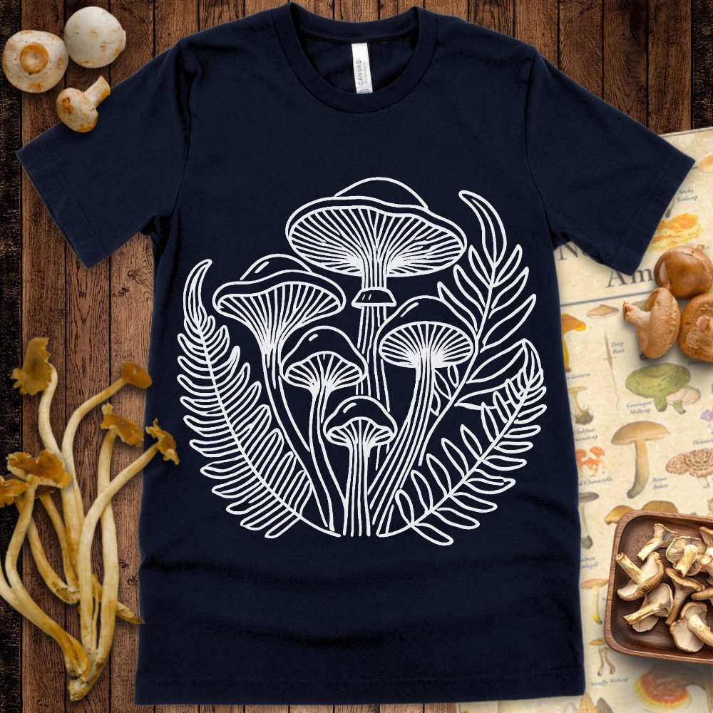 Fungi & Ferns Line Art Tee