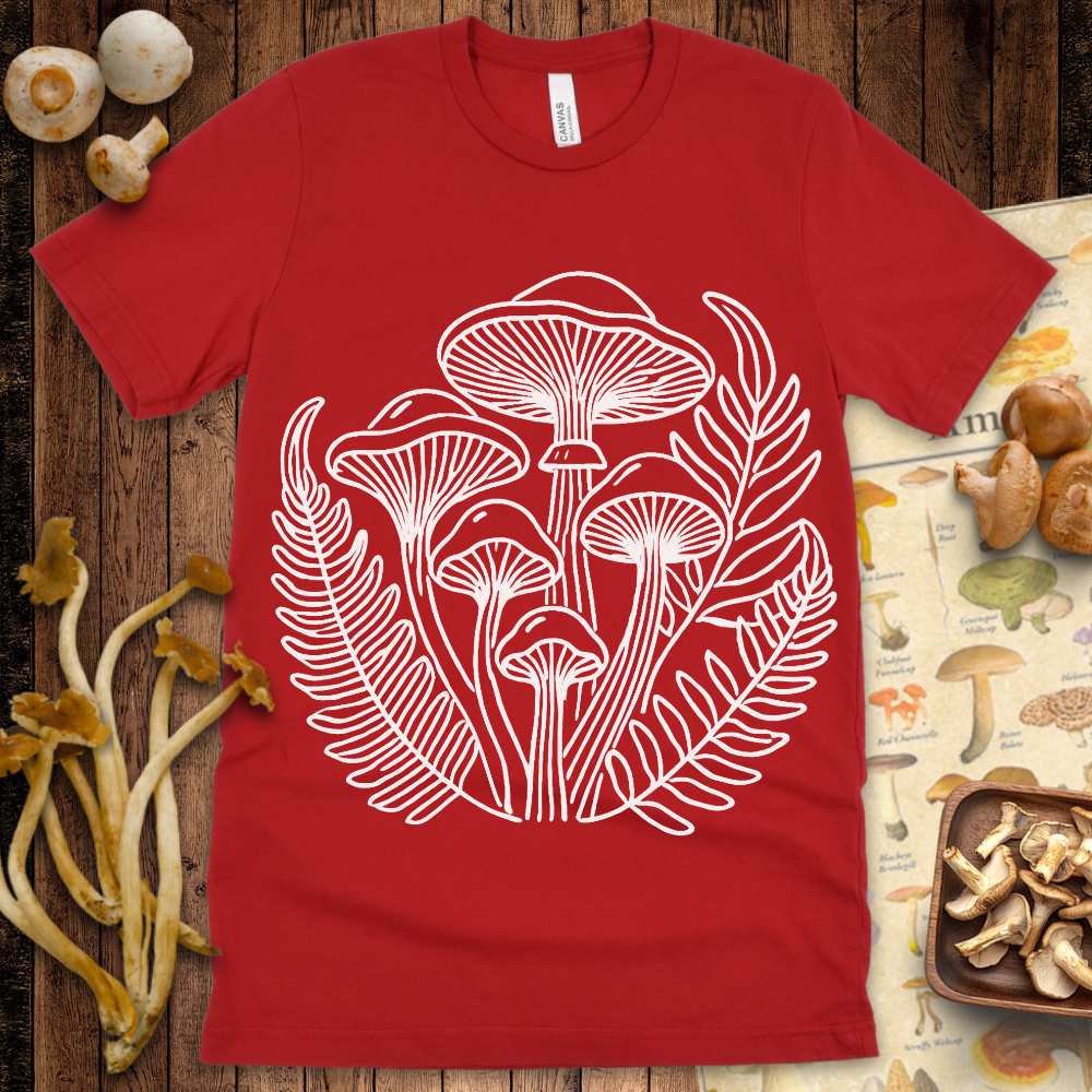 Fungi & Ferns Line Art Tee