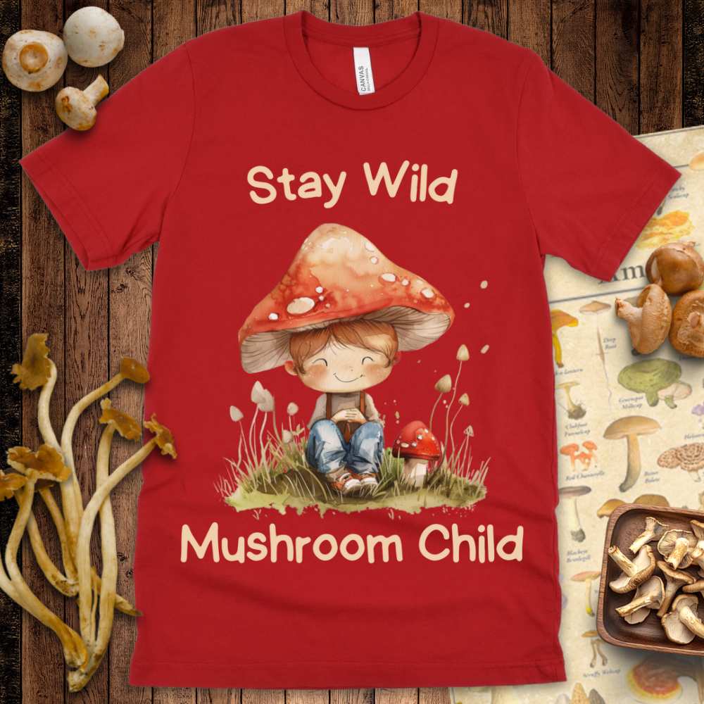 Stay Wild Mushroom Child Tee