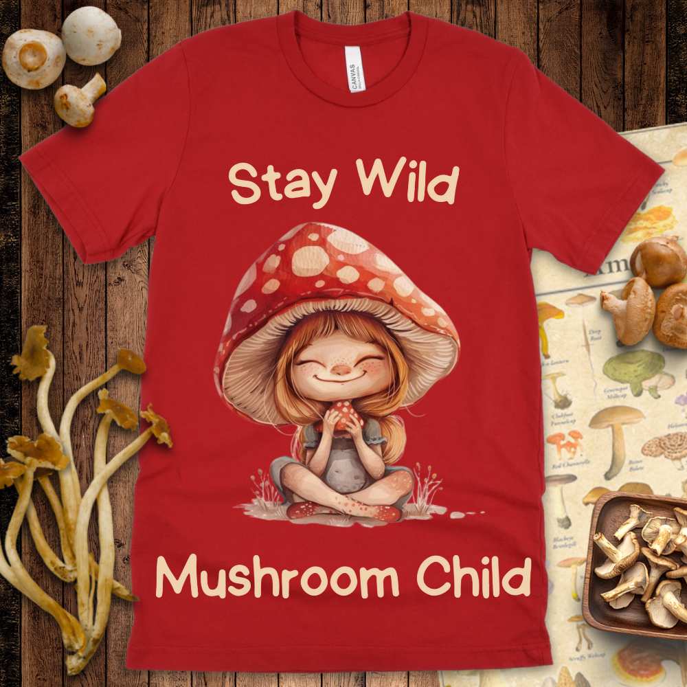 Stay Wild Mushroom Child Tee