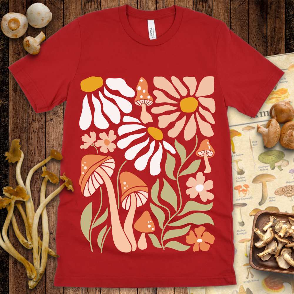 Boho Shroom & Flower Tee