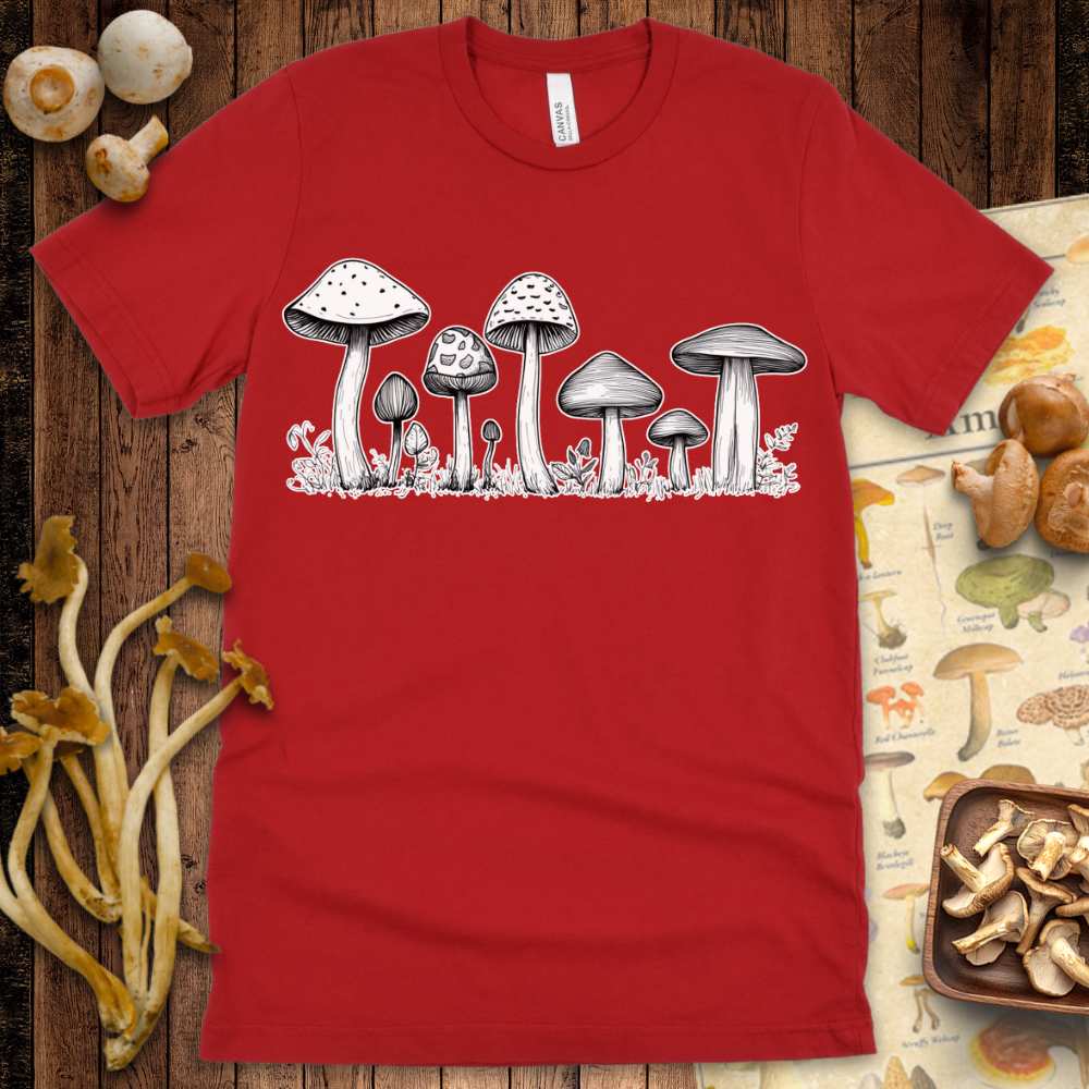 White Fungi Art Tee