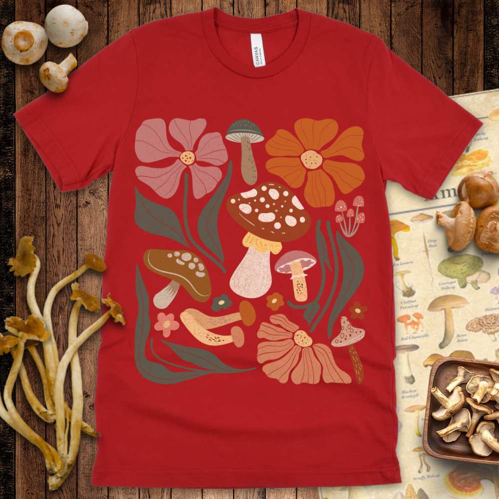 Boho Shroom & Flower Tee