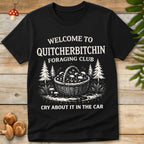 Bold vintage style typography reading “Quitcherbitchin” on a black background.