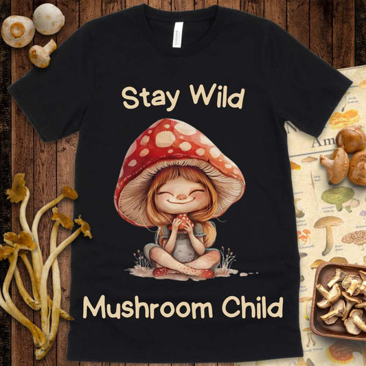 Stay Wild Mushroom Child Tee