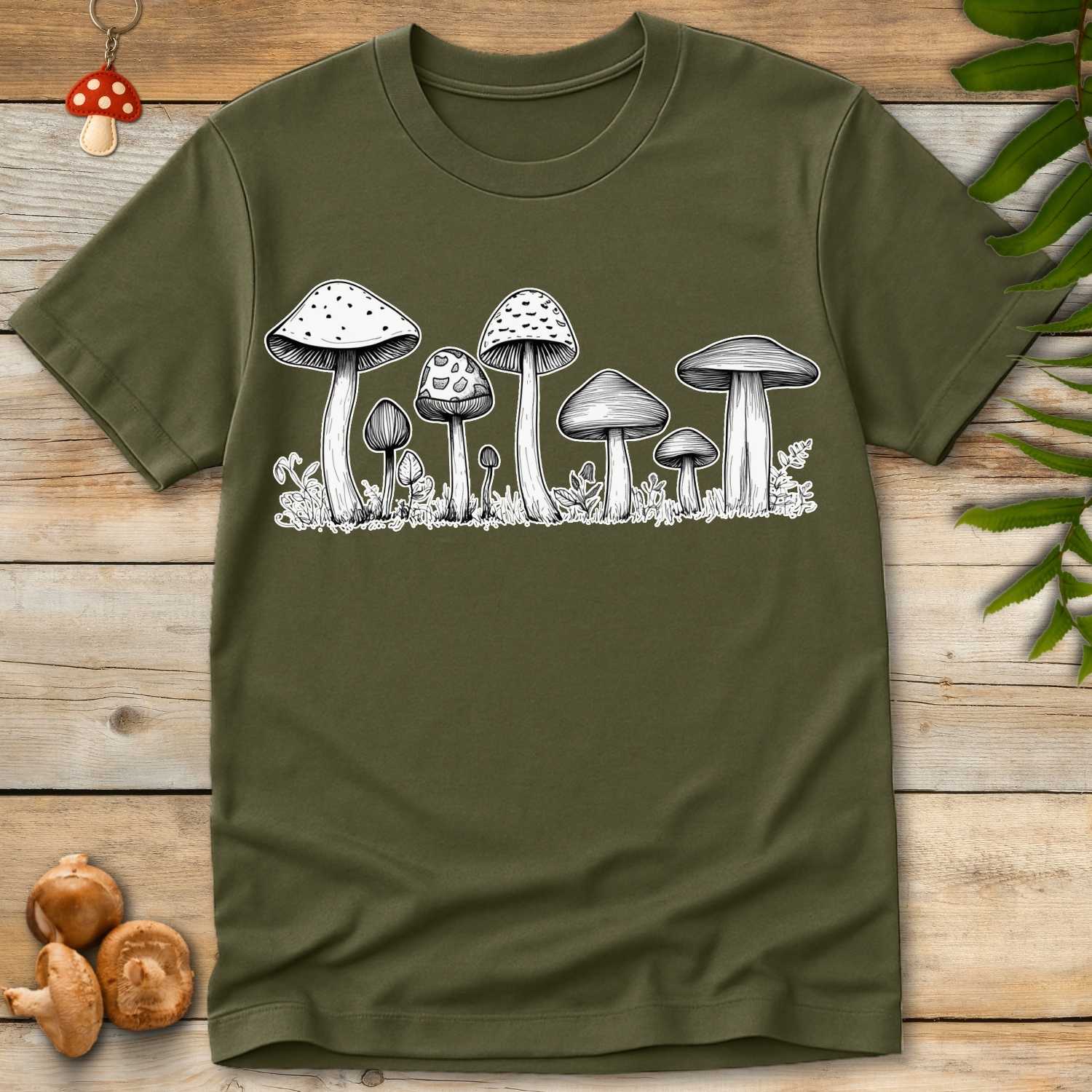 White Fungi Art Tee