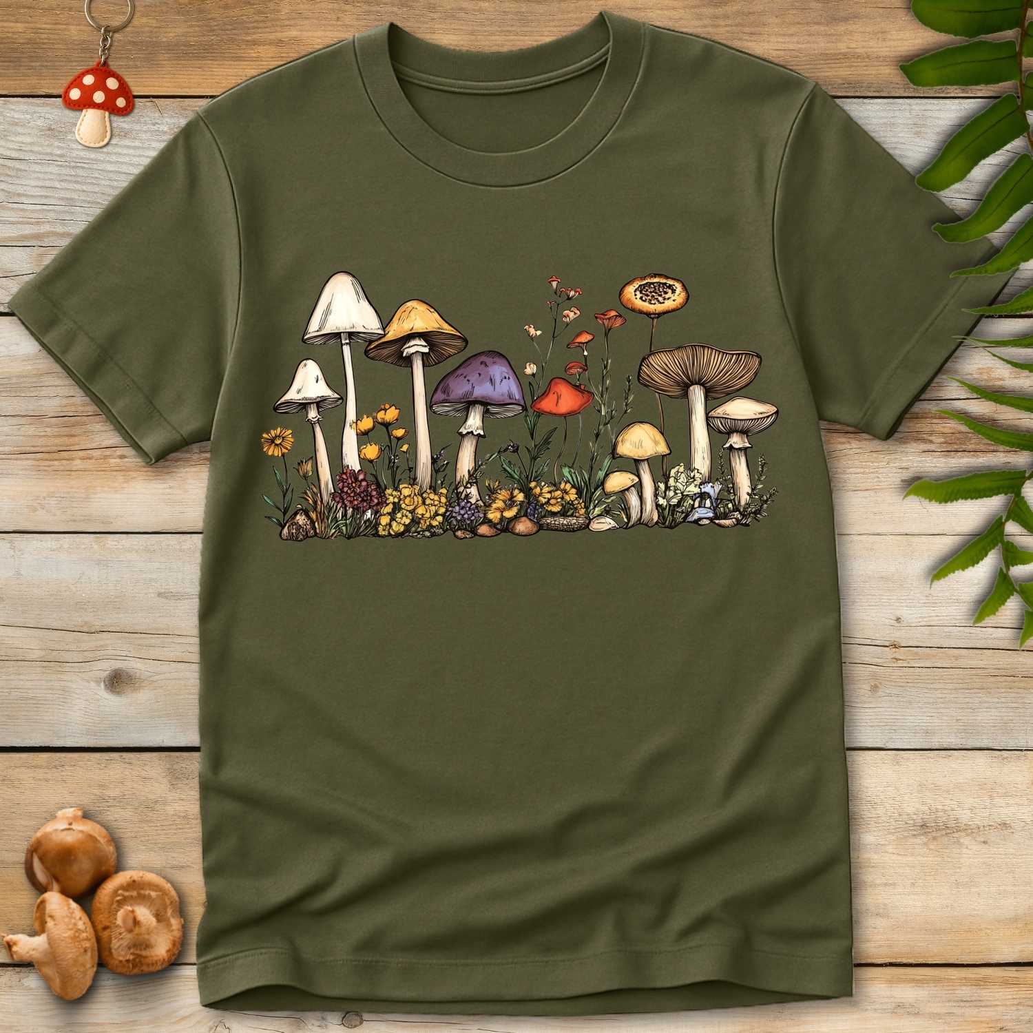 Line Art Fungi Fauna Tee