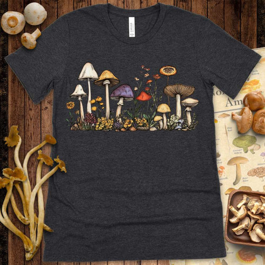 Line Art Fungi Fauna Tee