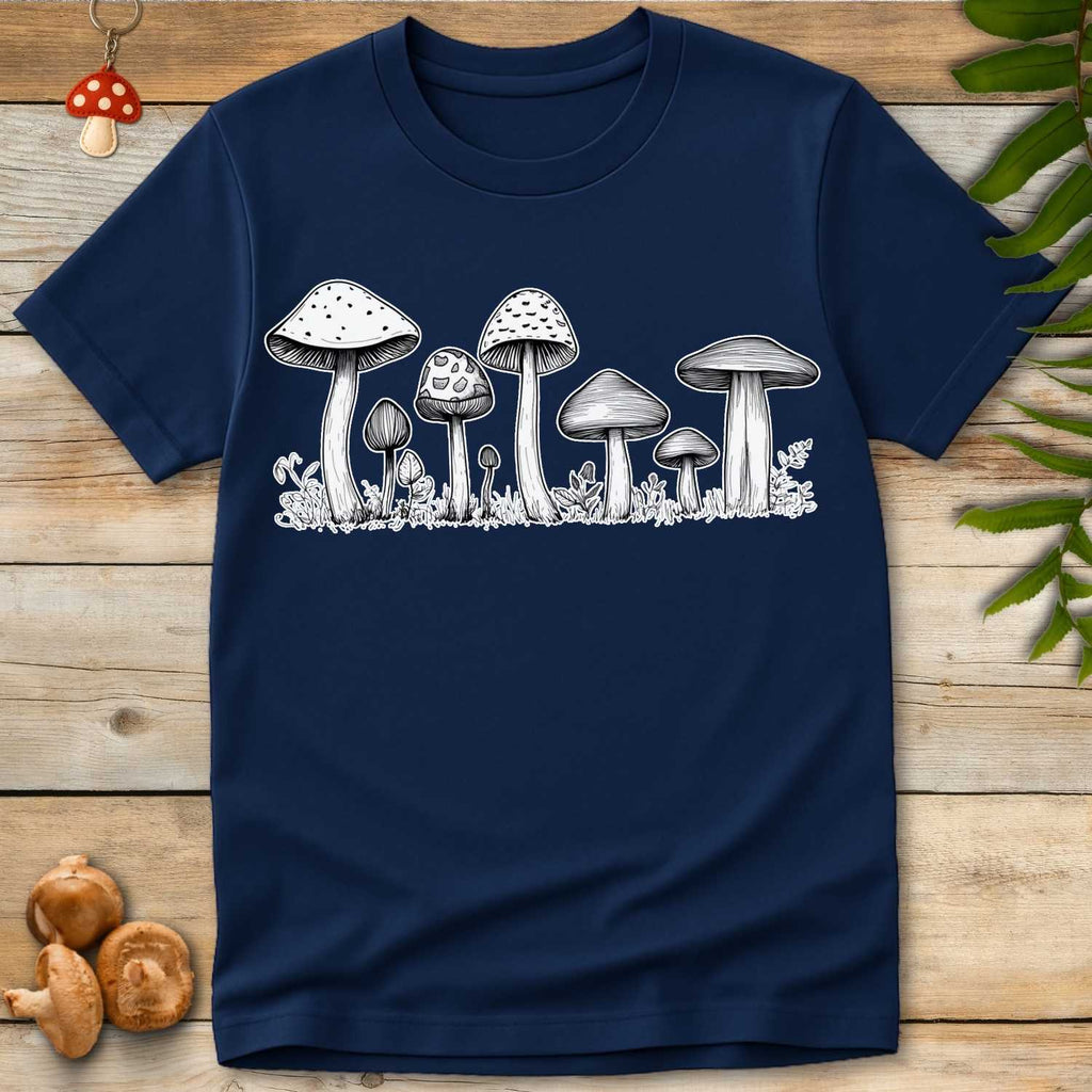 White Fungi Art Tee