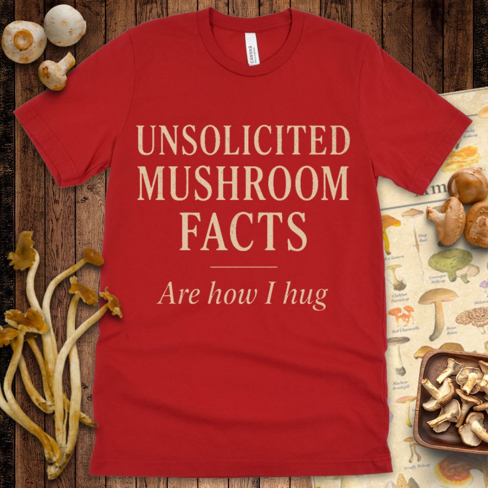 Mushroom Facts Hug Tee